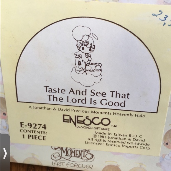 Precious moments taste and see that the lord is good porcelain figurine - Picture 3 of 3